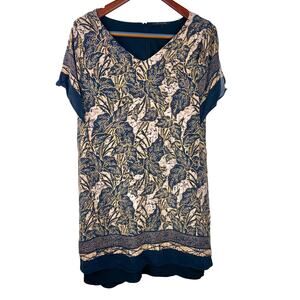 Kobi Halperin Womens Dress Sz L Silk Boho Shift Resort Mini Hippie Natural Beach